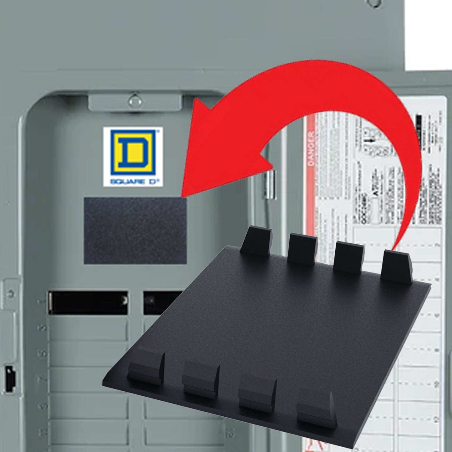 2" x 3" Replacement Filler Plate for Schneider Electric Square D Main Breaker QOM100VH