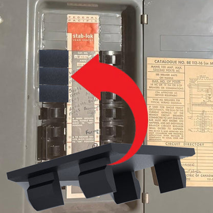 10 Pack 1 inch FPE NBFS PF1CP Federal Pacific Stab-lok Universal Knockout Filler Plate 1" x 1.5" Blank Flush Cover for Twist Thin Circuit Breaker Electrical Panel Box Load Center