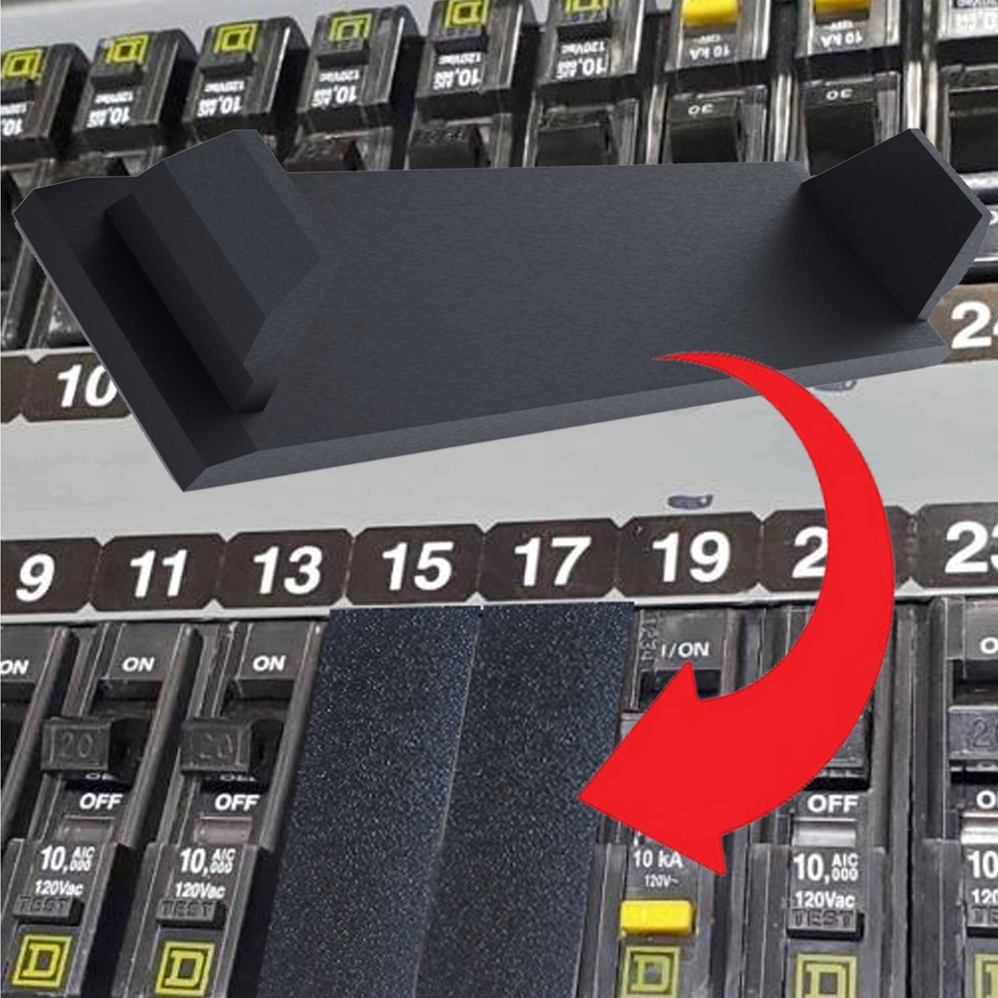 25 Pack 1/2 inch GE TFH THQP Challenger Type A Square D Universal Knockout Filler Plate 1/2" x 2.5" Blank Flush Cover for Twist Thin Circuit Breaker Electrical Panel Box Load Center