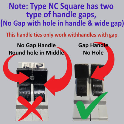 5 Pack HTNCCP Handle Ties For Federal Pioneer FPE Stab-lok 2 Pole Square Handle NC Type breakers