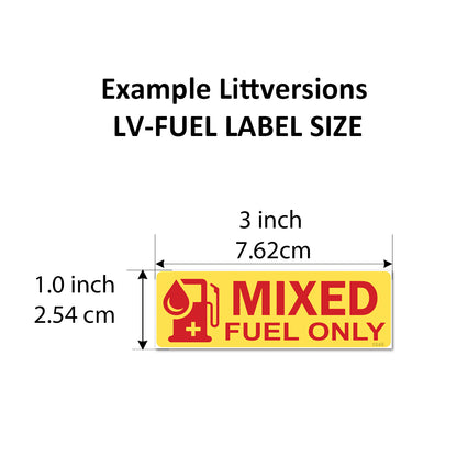 12 Pack Combo Diesel Gasoline Mixed Fuel Only - 3"x1" Fuel Identification Labels - Vinyl Fuel Tanks, Tractors, Excavators, Construction Equipment
