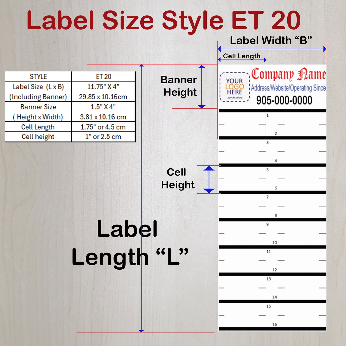 Custom Bulk (100-1000 Pcs) Panel Directory Labels