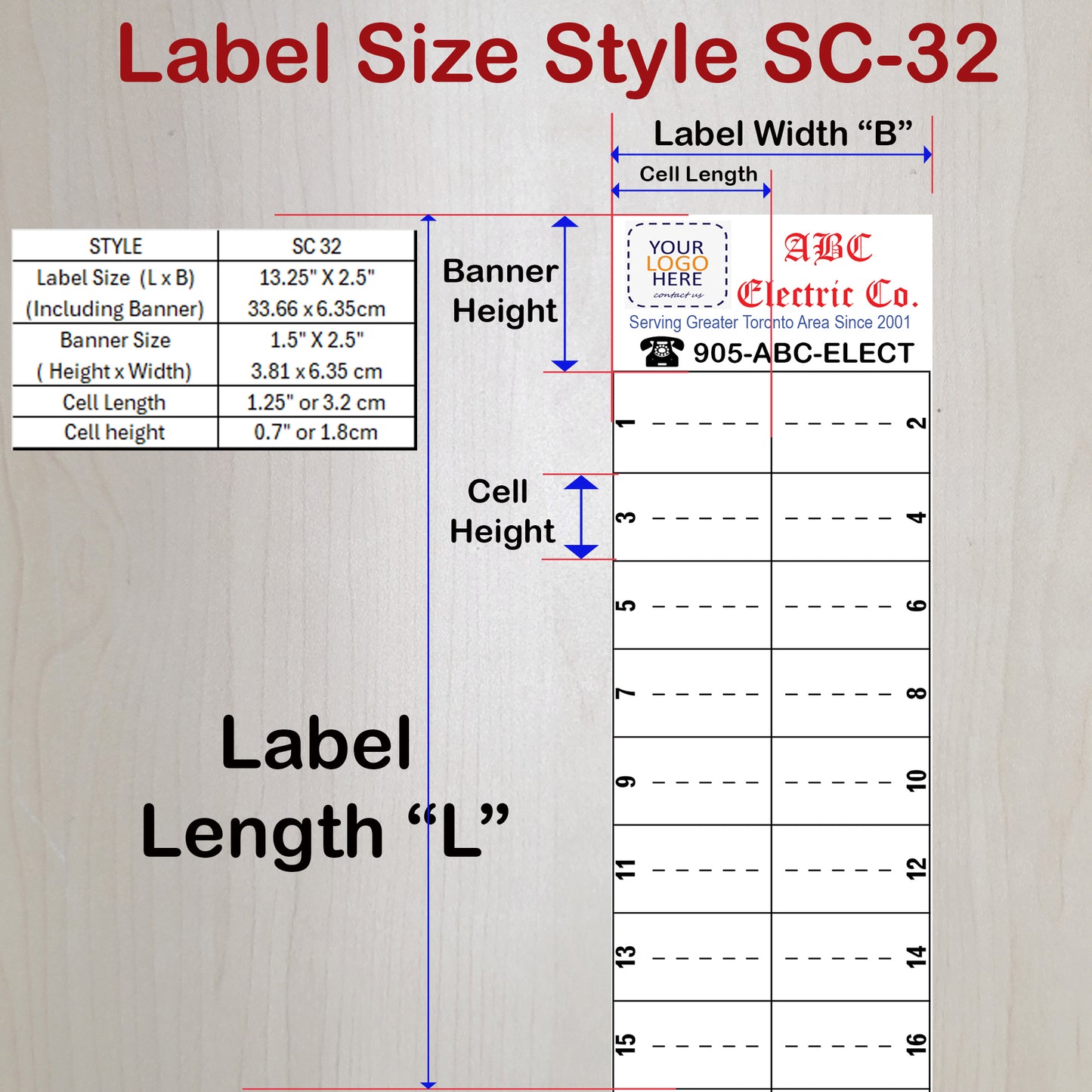 Custom Bulk (100-1000 Pcs) Panel Directory Labels