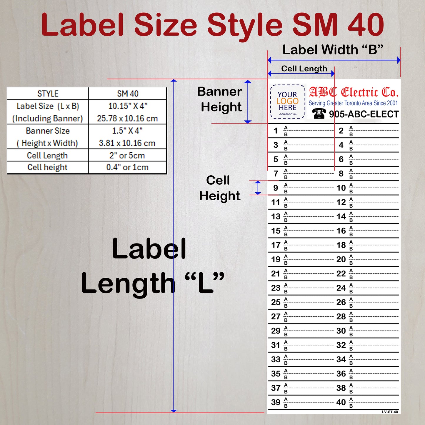 Custom Bulk (100-1000 Pcs) Panel Directory Labels