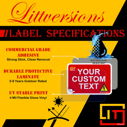 9-Pack 4" x 1" Three Service Disconnects 1/3 of 3 Decal Labels Emergency Danger Sign Notice Sticker Electrical Panel Heavy Duty 4mil Pressure Sensitive Vinyl Waterproof Ultra Durable