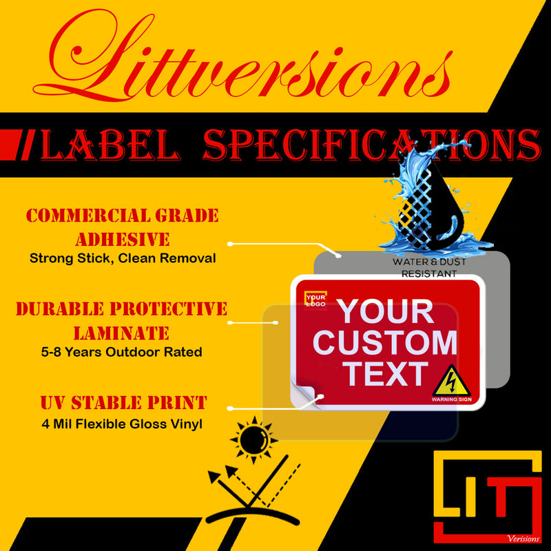 5 Pack 9" x 1-3/4" NEC Compliant RED Emergency Disconnect NOT Service Equipment Outdoor Laminated Labels Danger Sticker Panel Heavy Duty Vinyl Waterproof Ultra Durable Electrical