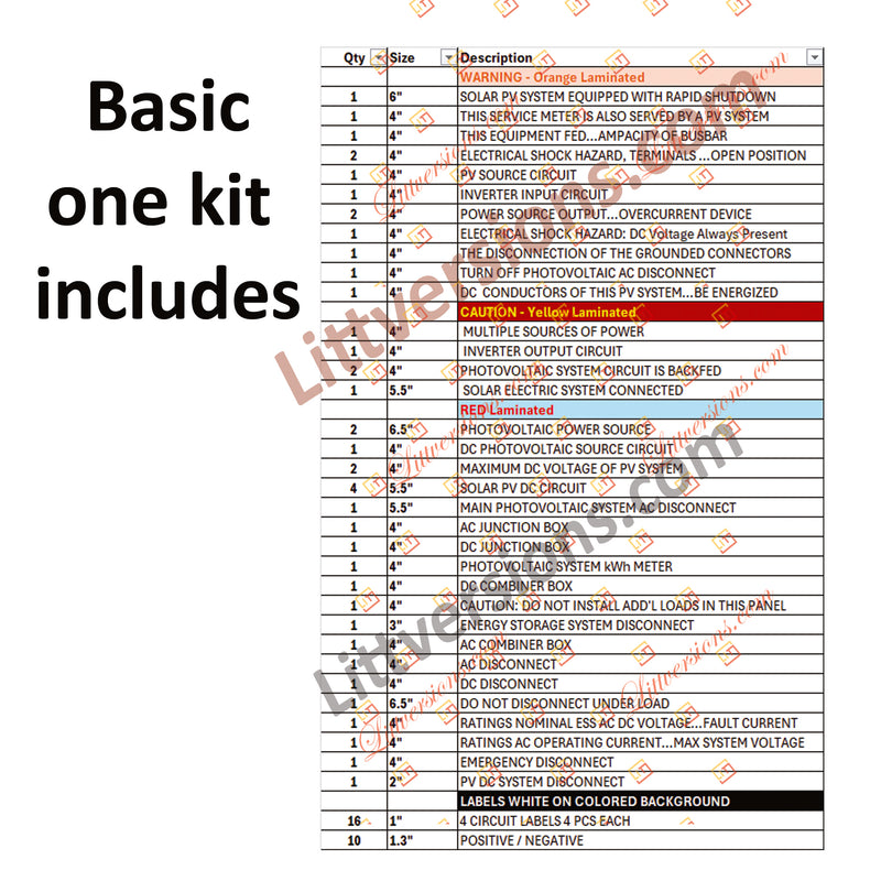 68 Pack 2017/2020/2023 NEC Code Compliant Photovoltaic Solar System Label Kit Electrical Panel Safety Stickers Outdoor Rated Laminated Strong Adhesive Waterproof