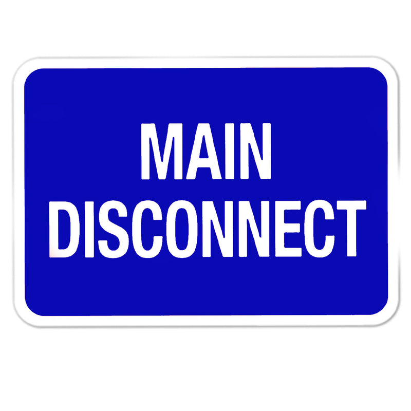 Littversions Custom Labels Main Disconnect Sticker Electrical Service Label Notice Emergency Sign Symbol Decal Marker Vinyl 12x9 9x12 9x7 7x9 6x4 4x6 3x2 2x3 10.7 3.5 inches Vinyl Waterproof