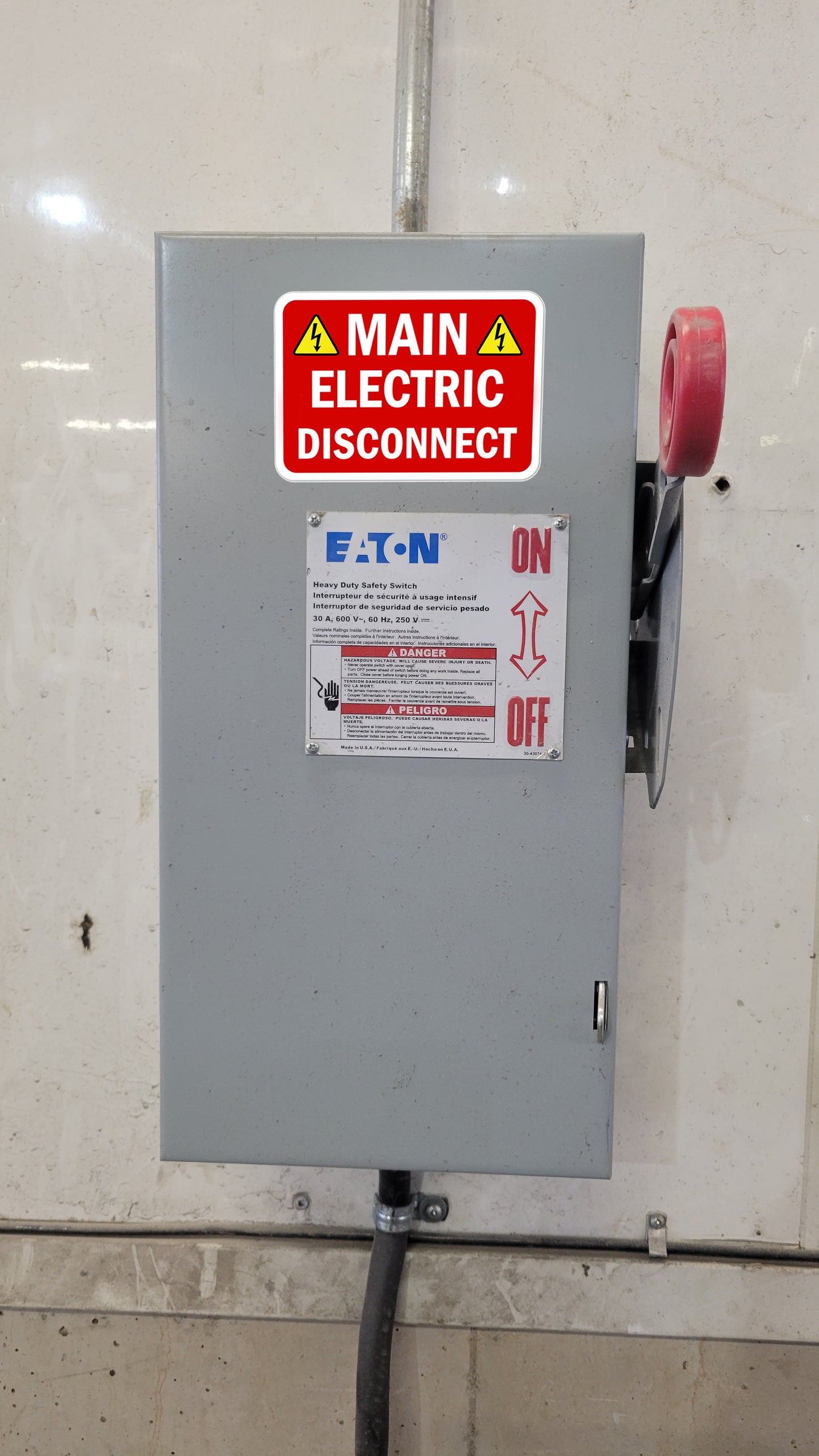 10 Pack 6" X 4" Main Electrical Disconnect Sticker Service Label Emergency Sign 6x4 4x6 3.5 inches