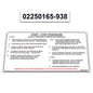 2 Pack Replacement for Sullair Air Compressor 300HH - 425 CFM CAT Decal Operation Instructions START-STOP Procedure Guide Sticker 02250165-938