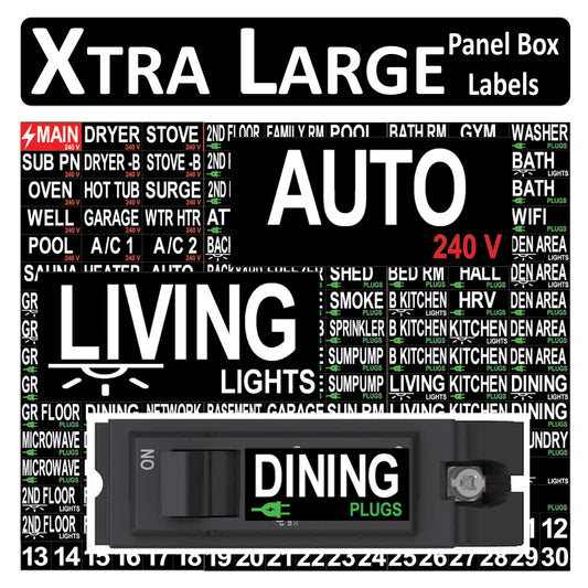 Xtra Large 0.5x1.23 inch Professional 2026 Electrical Panel Box Labels Decals Stickers for Home Office Directory Switch Fuse Bright Colors Durable Suited for Golden Years Vinyl