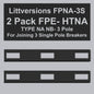 2-Pack HTNA Handle Ties for joining Three single Federal Pioneer FPE Stab-Lok Breakers  (NA/NB Type)
