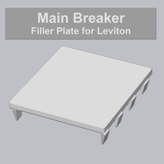 Replacement Main Breaker Filler Plate for Leviton 100-200 Amp Loadcenters Blank Covers Electrical Panel