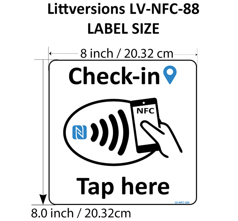 Check-in Automation Label with Rewriteable NTAG215 Tags Asset Tracking Security Patrol Cleaning Crew Equipment Log hospilaity Patient Guest Event Management Clock in/Out