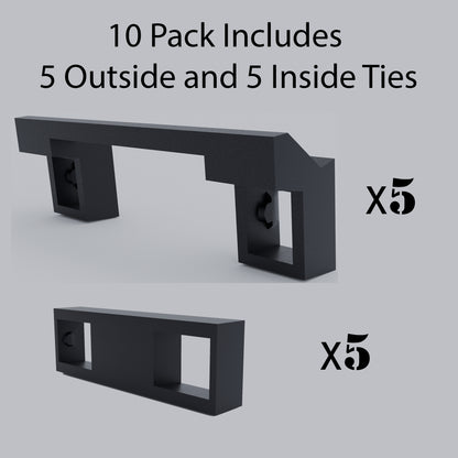 10 Pcs Handle Tie for Joining Outside and Inside Quad Tandem Squared Schneider CHOM Breaker Common Trip HOMT HT