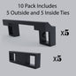 10 Pcs Handle Tie for Joining Outside and Inside Quad Tandem Squared Schneider CHOM Breaker Common Trip HOMT HT