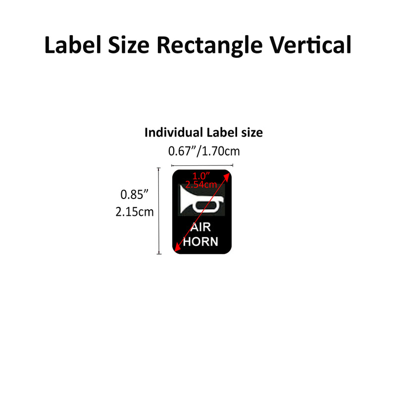 100-Pack Marine Communication Brands Switch Labels Round Vertical Laminated Backlit Stickers for Yachts, Cruise Ships, & Sailboats – Self-Adhesive Waterproof Decals