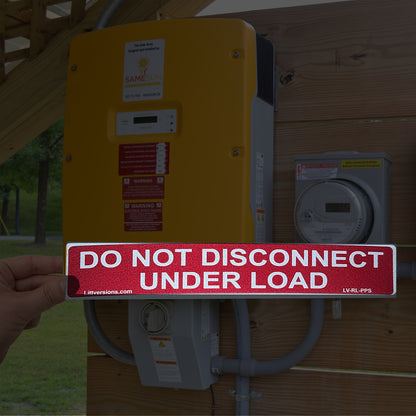 10 Pack 5.5"x 1.75" Reflective Solar 2017-2020-2023 NEC Compliant Outdoor Rated Laminated Do Not Disconnect Under Load Labels Sticker 149838 UL-969 Standard 596-00244 596-00671