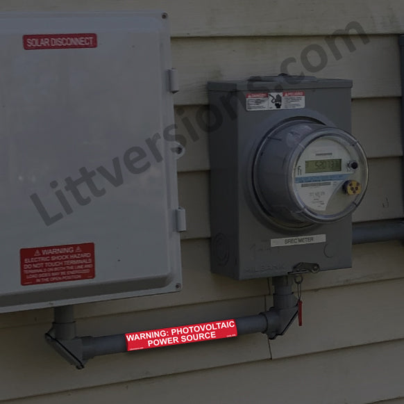 10 Pack 6.5"x1" Reflective Outdoor Rated Laminated Solar NEC Compliant Warning Photovoltaic Power Source Labels Sticker Notice 596-00678 596-00206 Red 149849 2020-2023
