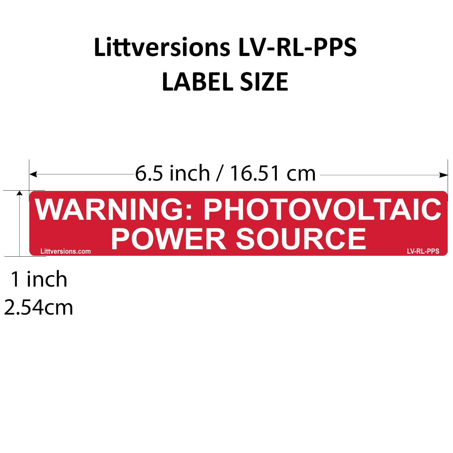 10 Pack 6.5"x1" Reflective Outdoor Rated Laminated Solar NEC Compliant Warning Photovoltaic Power Source Labels Sticker Notice 596-00678 596-00206 Red 149849 2020-2023