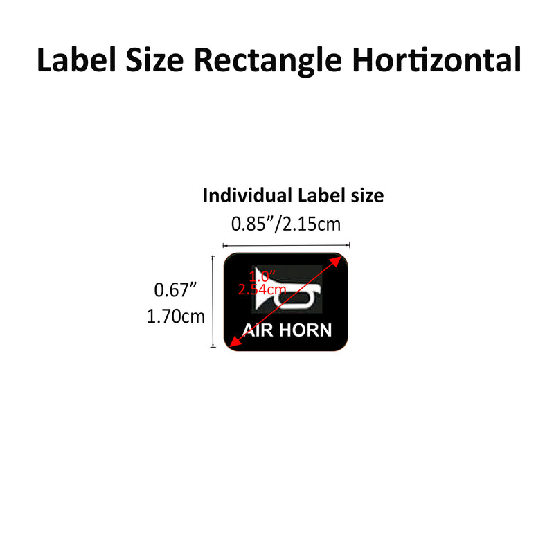 100-Pack Marine Communication Brands Switch Labels Round Horizontal Laminated Backlit Stickers for Yachts, Cruise Ships, & Sailboats – Self-Adhesive Waterproof Decals