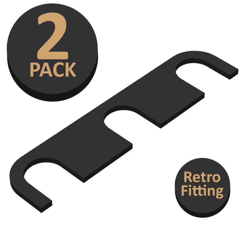 Slotted Repair Plate Kitchen/Bathroom Universal Fit Delta Victorian, Leland & Pilar Under Sink 3-Hole Support Bracket for Stainless Steel Sinks Prevents Faucet Wobble & Sagging, Black Finish