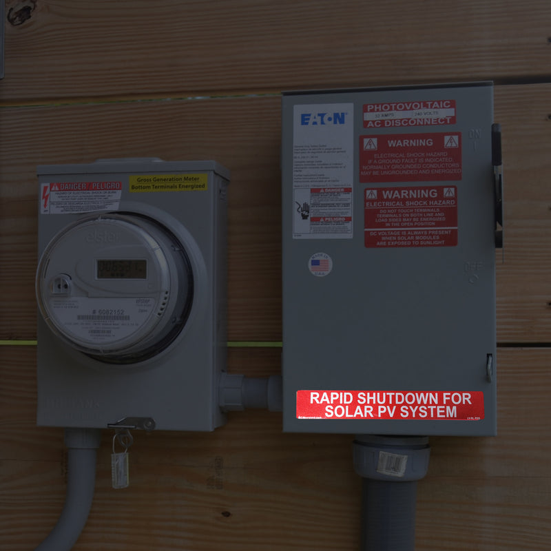 10 Pack 6.5"x1" Reflective Outdoor Rated Laminated Solar NEC Compliant Rapid Shutdown Solar PV System Labels Sticker Notice 596-01003 596-00890 Red 149848 2020-2023