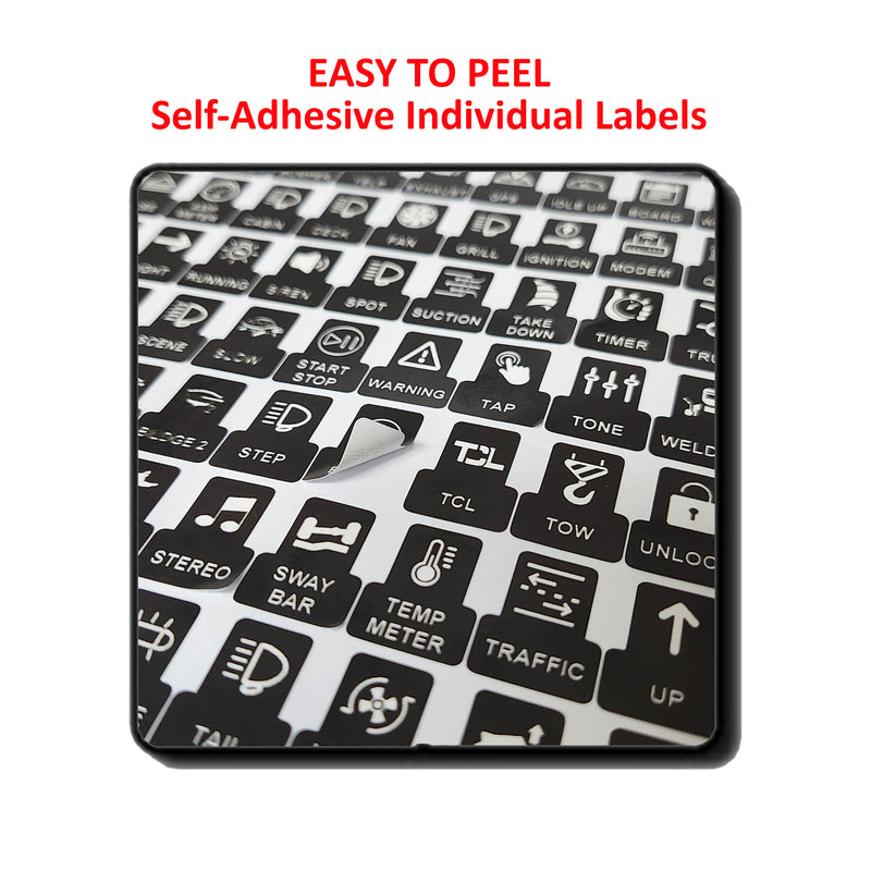 200 Pcs DC Univeral Toggle Rocker Switch Panel Label Marine Boat Car Auto Truck RV