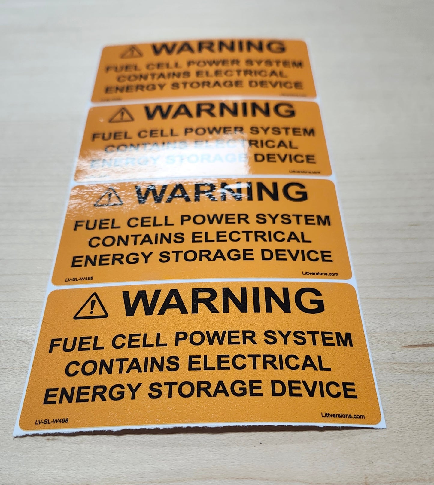 20 Pack 4.125"x 2" Solar NEC Compliant Warning Fuel Cell Power System Contains Energy Storage Devices Laminated Labels Sticker UL-969 Standard 596-01010 596-01002