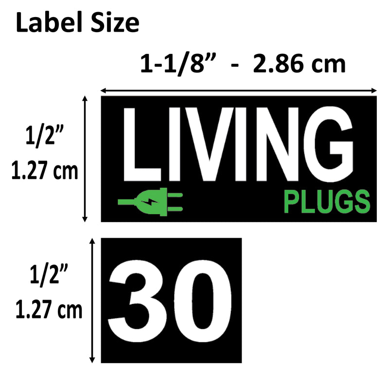 Xtra Large 0.5x1.23 inch Professional 2026 Electrical Panel Box Labels Decals Stickers for Home Office Directory Switch Fuse Bright Colors Durable Suited for Golden Years Vinyl