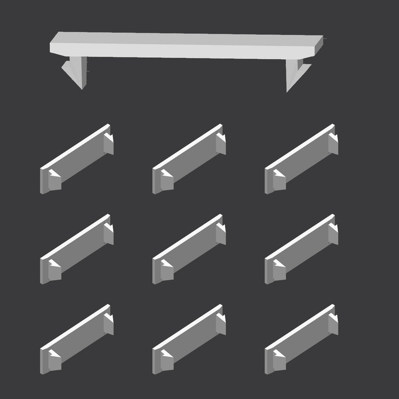 10 Pack 1/2 inch FPE NA NC NCFS Federal Pacific Stab-lok Universal Knockout Filler Plate 1/2" x 1.5" Blank Flush Cover for Twist Thin Circuit Breaker Electrical Panel Box Load Center