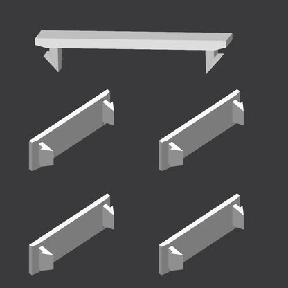 5 Pack 1/2 inch FPE NA NC NCFS Federal Pacific Stab-lok Universal Knockout Filler Plate 1/2" x 1.5" Blank Flush Cover for Twist Thin Circuit Breaker Electrical Panel Box Load Center