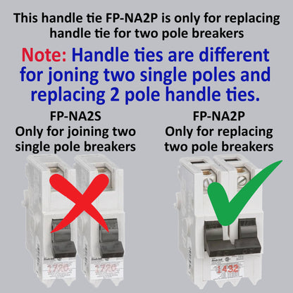 5-Pack HTNA Handle Ties for Federal Pioneer FPE Stab-Lok  2 Pole Breakers (NA/NB Type)