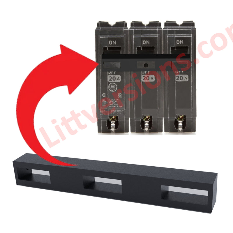 2 Pack Handle Tie Join 3 Single Pole or 3 Pole 1" Wide Replacement for GE General Electric Electrical Breakers Common Trip Breakers Circuit Breaker THQL/THQB TQ3HTK