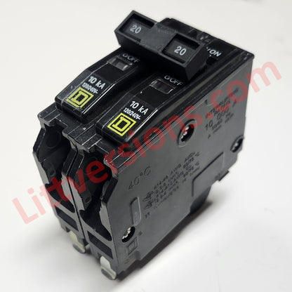 5 Pack Handle Tie Join 2 Single Pole or 2 Pole 3/4" Wide Replacement for Square D Type QO Electric Breakers Common Trip Breakers QO1HTCP QO Circuit Breaker
