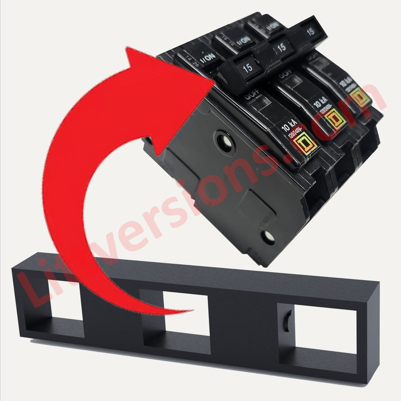 QO/QO1HTCP Handle Tie for Joining 2/3/4 Single Pole or 2/3/4 Pole 3/4" Wide Replacement for Square D Type QO Electric Breakers Common Trip Breakers QO1HTCP QO Circuit Breaker