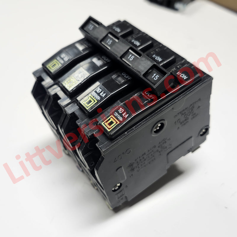 QO/QO1HTCP Handle Tie for Joining 2/3/4 Single Pole or 2/3/4 Pole 3/4" Wide Replacement for Square D Type QO Electric Breakers Common Trip Breakers QO1HTCP QO Circuit Breaker