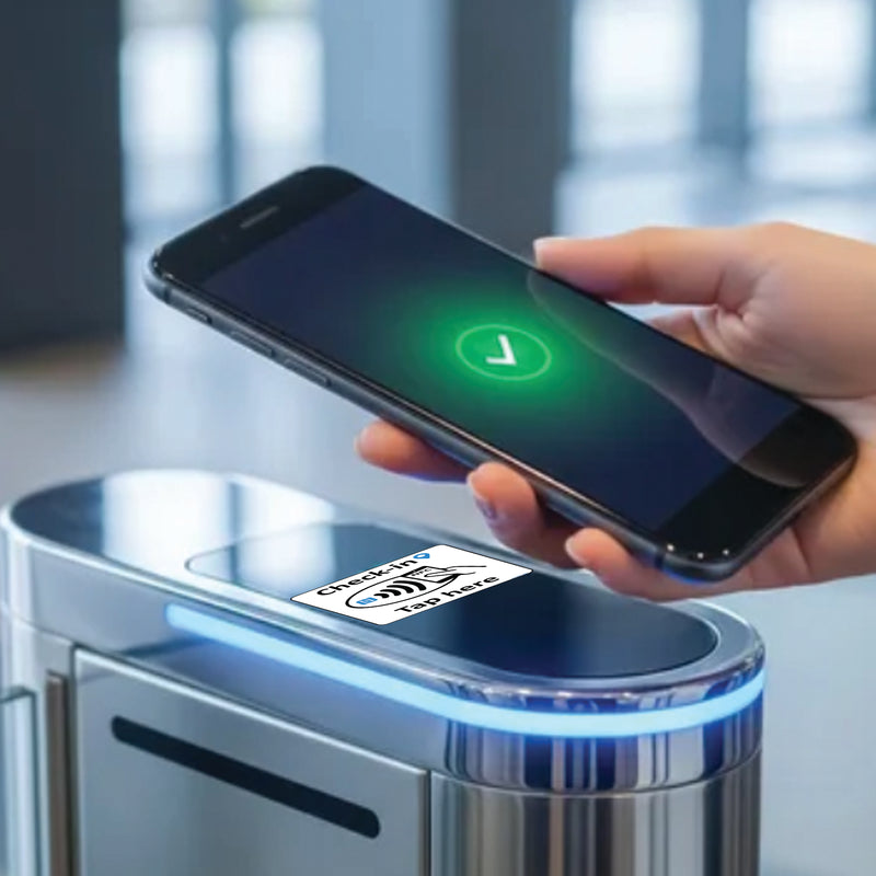Check-in Automation Label with Rewriteable NTAG215 Tags Asset Tracking Security Patrol Cleaning Crew Equipment Log hospilaity Patient Guest Event Management Clock in/Out