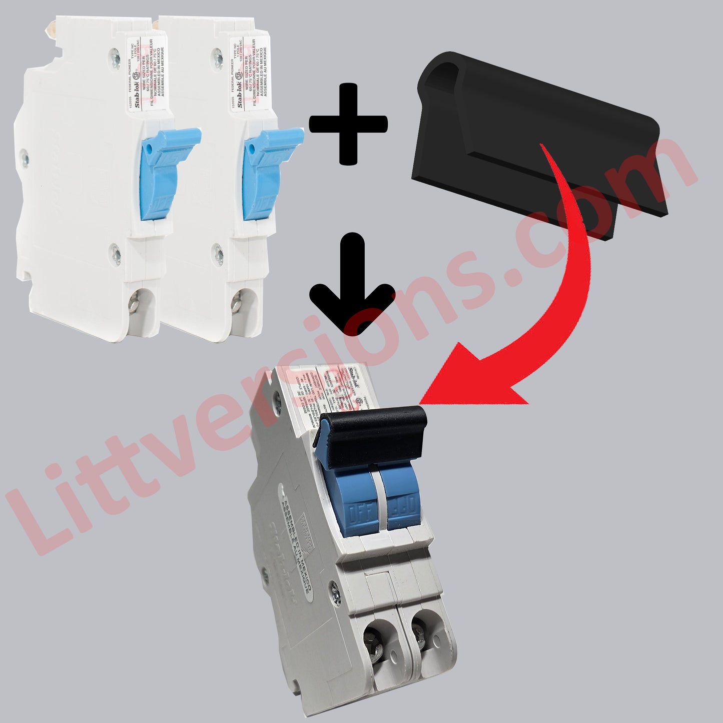 5 Pack HTNCCP Handle Ties For Federal Pioneer FPE Stab-lok 2 Pole Round Handle NC Type breakers