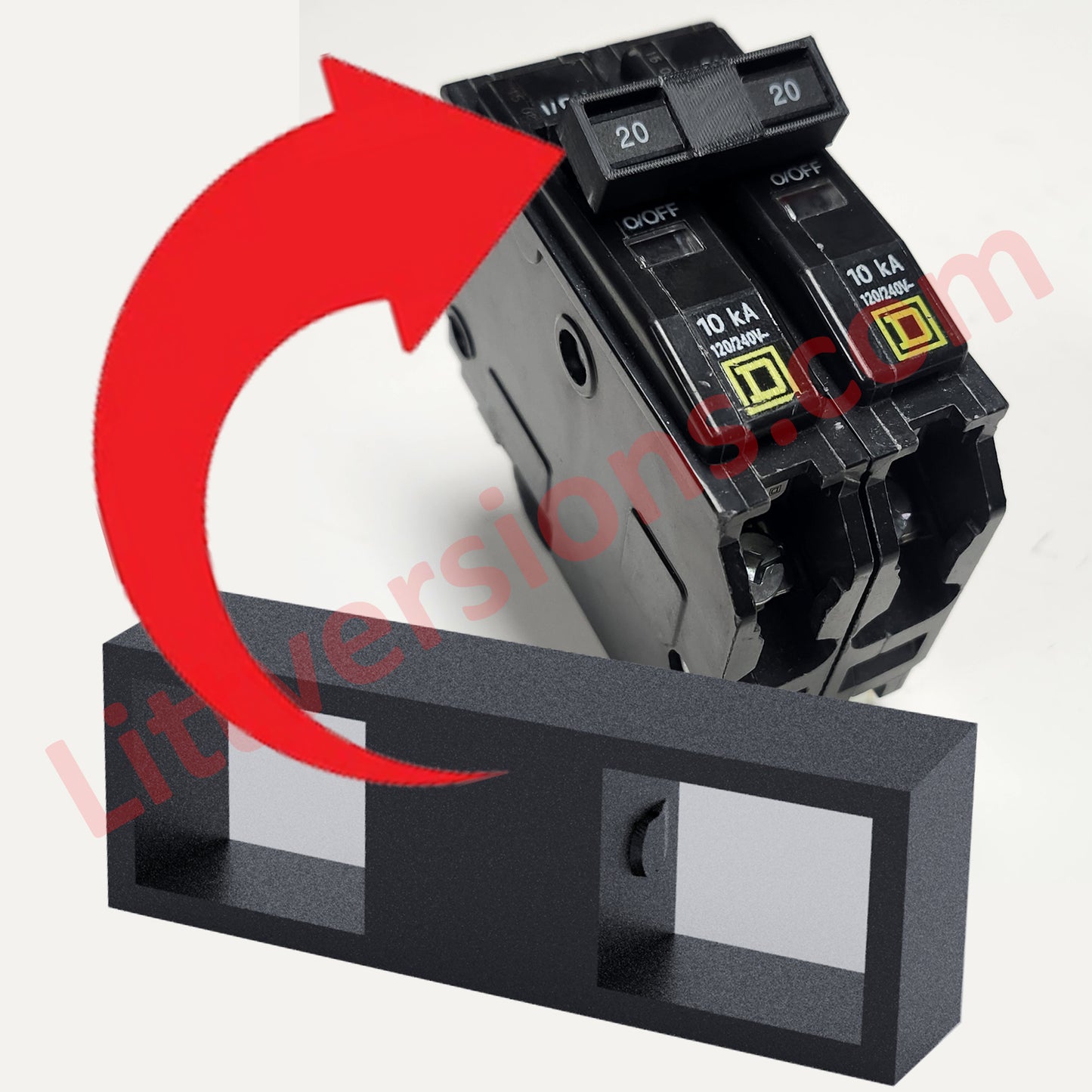 5 Pack Handle Tie Join 2 Single Pole or 2 Pole 3/4" Wide Replacement for Square D Type QO Electric Breakers Common Trip Breakers QO1HTCP QO Circuit Breaker