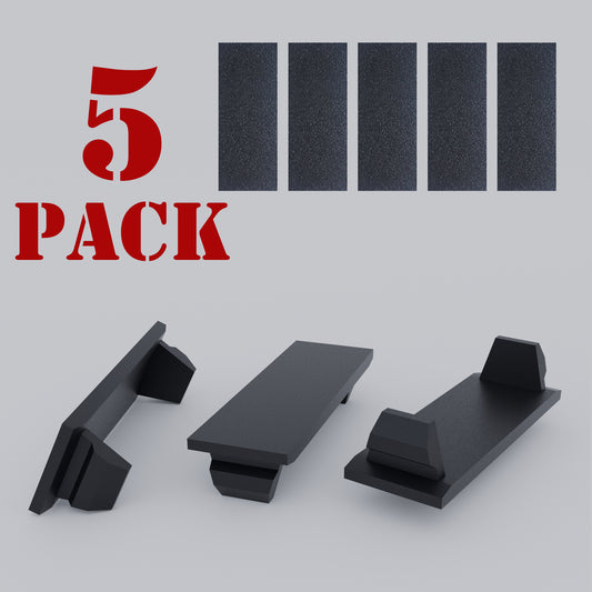 5 Pack 1/2 inch FPE NA NC NCFS Federal Pacific Stab-lok Universal Knockout Filler Plate 1/2" x 1.5" Blank Flush Cover for Twist Thin Circuit Breaker Electrical Panel Box Load Center