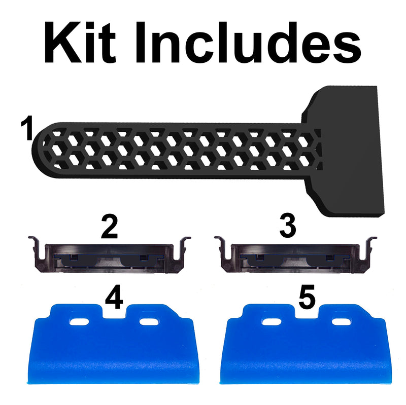 Print Head Wiper Cleaning Kit with Handle & 2 Holders & 2 Blades for Mimaki JV33, CJV30, JV150, JV300 Compatible with DX5 & DX7 Printheads Fits Roland & Mutoh Wide Format Printer