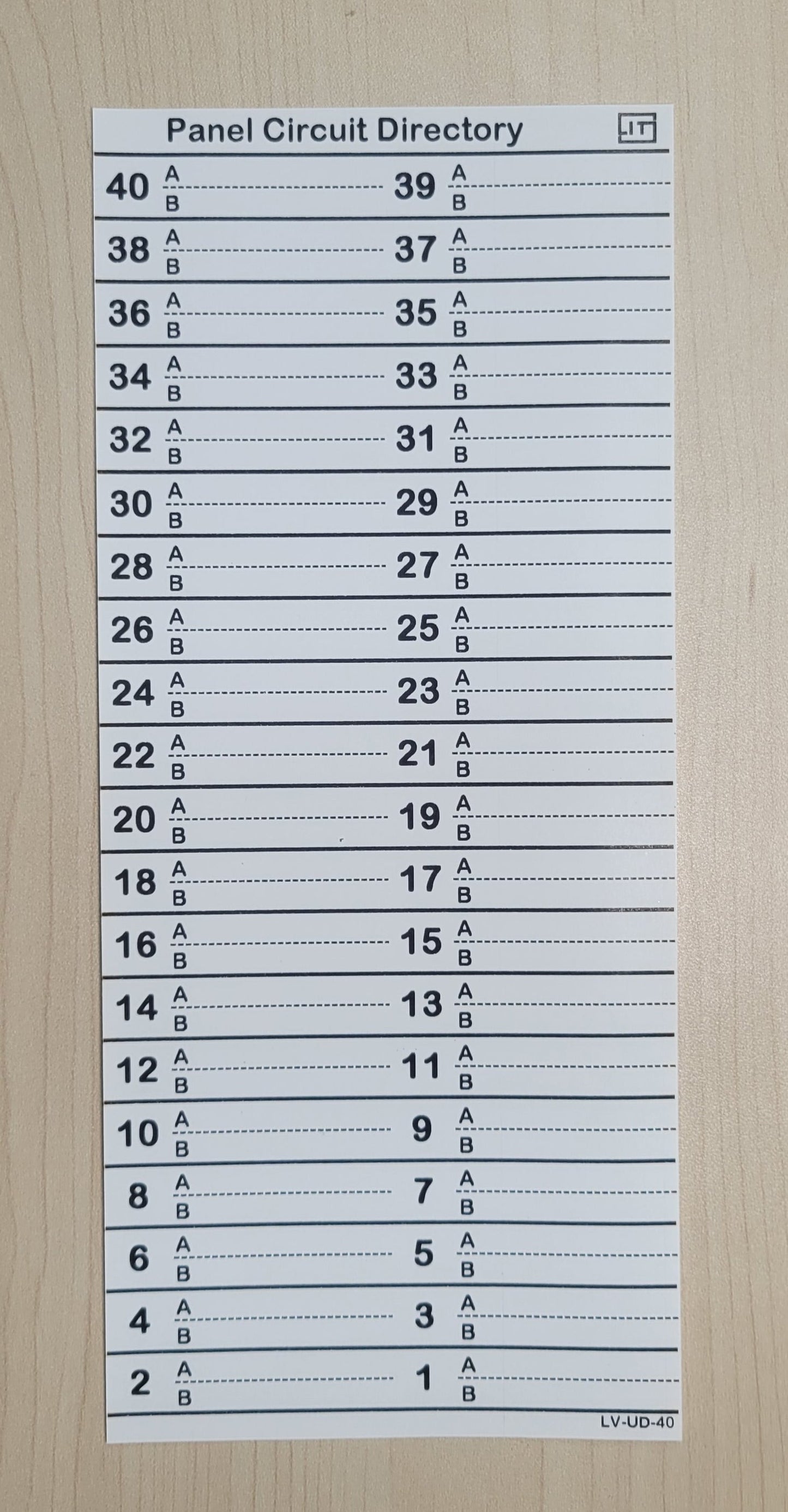 Inverse Upside down 40 Circuits