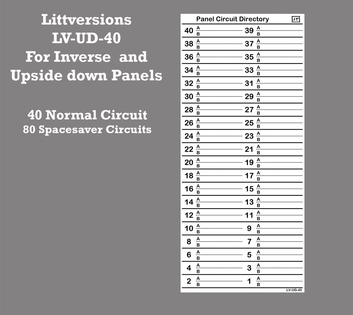 Inverse Upside down 40 Circuits